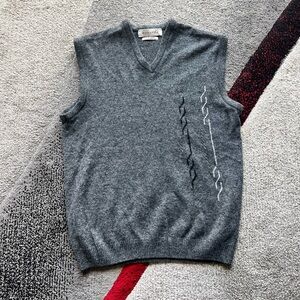 Bonanza Men’s Gray Vintage Lambswool Sweater Vest